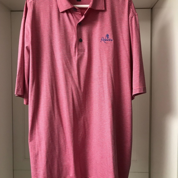 FootJoy Mens Golf Polo Shirt XXL Short Sleeve Pink Atlantis Logo - Picture 1 of 7